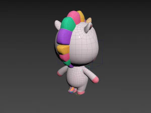 Character143 Rigged Unicorn 3D Model