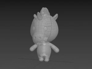 Character143 Rigged Unicorn 3D Model