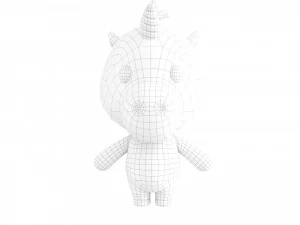 Character143 Rigged Unicorn 3D Model