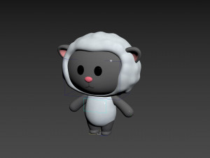 Character144 Rigged Sheep 3D Model