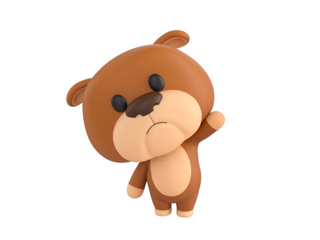 Character145 Rigged Bulldog 3D Model .c4d .max .obj .3ds .fbx .stl .blend 