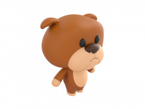 Character145 Rigged Bulldog 3D Model