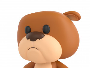 Character145 Rigged Bulldog 3D Model