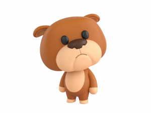 Character145 Rigged Bulldog 3D Model