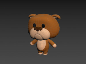 Character145 Rigged Bulldog 3D Model