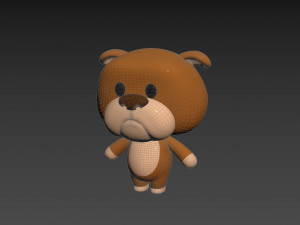 Character145 Rigged Bulldog 3D Model