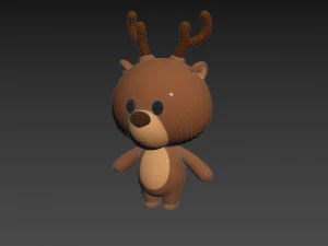 Character146 Rigged Deer 3D Model