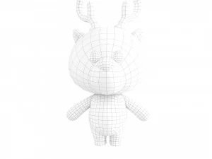 Character146 Rigged Deer 3D Model