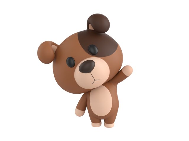 Character147 Rigged Dog 3Dモデル .c4d .max .obj .3ds .fbx .stl .blend 