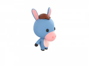 Character148 Rigged Donkey 3D Model