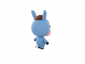 Character148 Rigged Donkey 3D Model