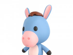 Character148 Rigged Donkey 3D Model