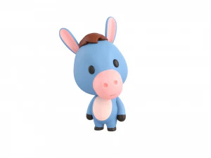 Character148 Rigged Donkey 3D Model
