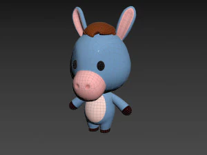 Character148 Rigged Donkey 3D Model
