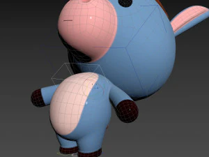 Character148 Rigged Donkey 3D Model