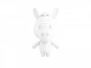 Character148 Rigged Donkey 3D Model