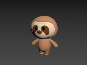 Character149 Rigged Sloth Modello 3D