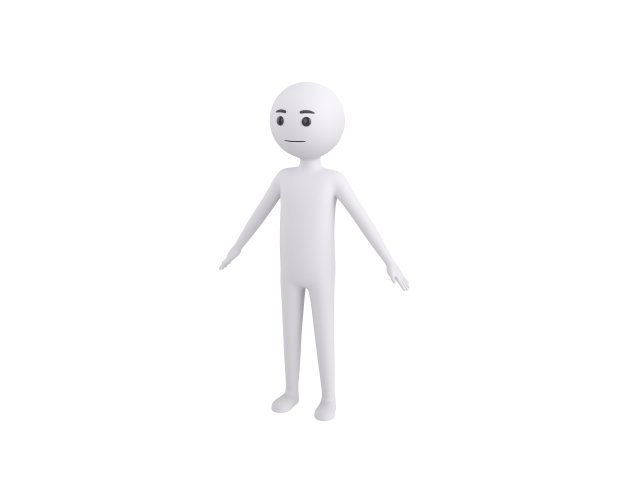 Character158 Stick Man Model 3D .c4d .max .obj .3ds .fbx .stl .blend 