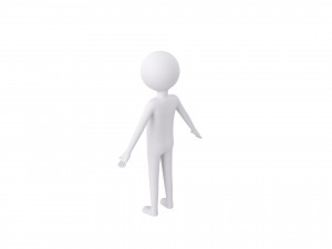 Character158 Stick Man Model 3D