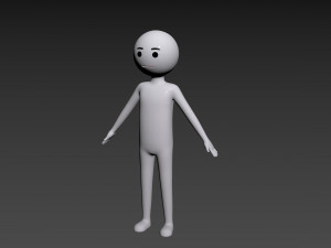 Character158 Stick Man Model 3D