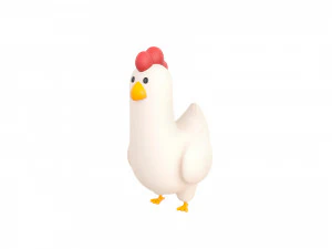 Carattere160 Pollo Modello 3D