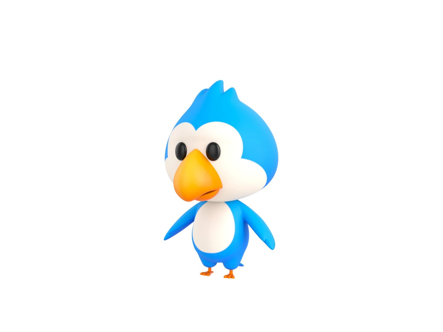 Character168 Bird 3D Model .c4d .max .obj .3ds .fbx .stl .blend 