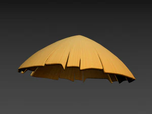 Prop033 Бамбуковий капелюх 3D Модель