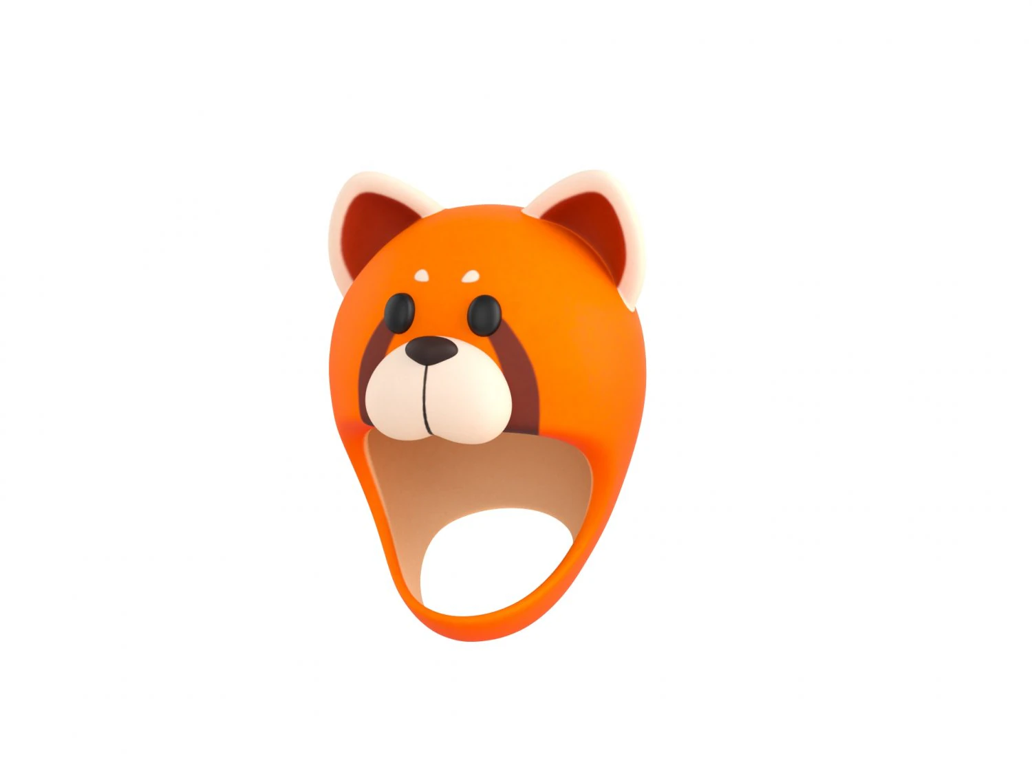 Prop043 Red Panda Hat 3D Model .c4d .max .obj .3ds .fbx .stl .blend 