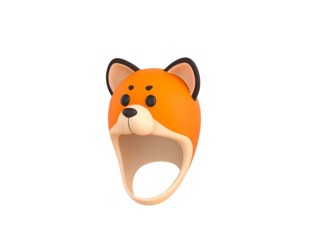 Prop045 Fox Hat 3D Model .c4d .max .obj .3ds .fbx .stl .blend 