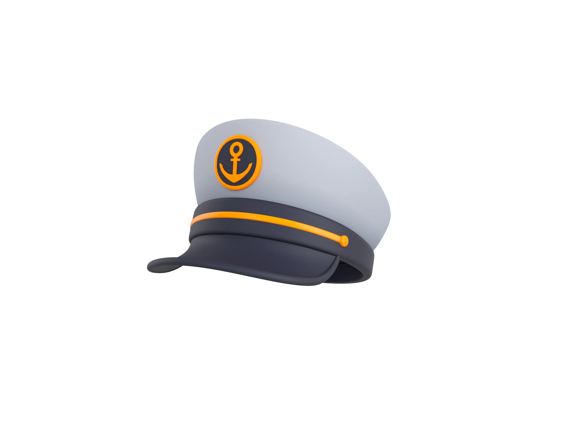 Prop051 Captain Hat 3D Model .c4d .max .obj .3ds .fbx .stl .blend 