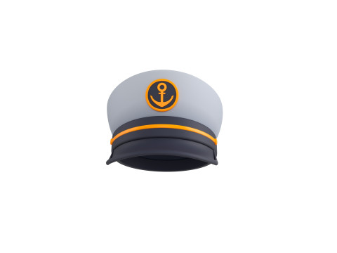 Prop051 Captain Hat 3D Модель