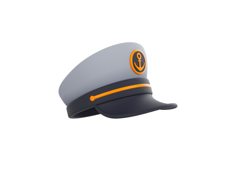 Prop051 Captain Hat 3D Модель