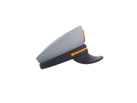 Prop051 Captain Hat 3D Модель