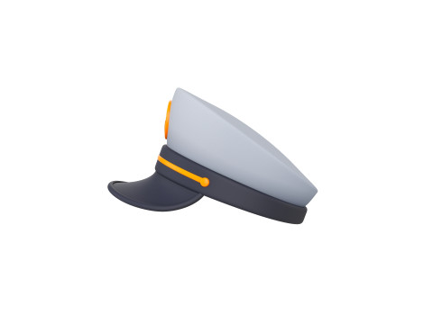 Prop051 Captain Hat 3D Модель