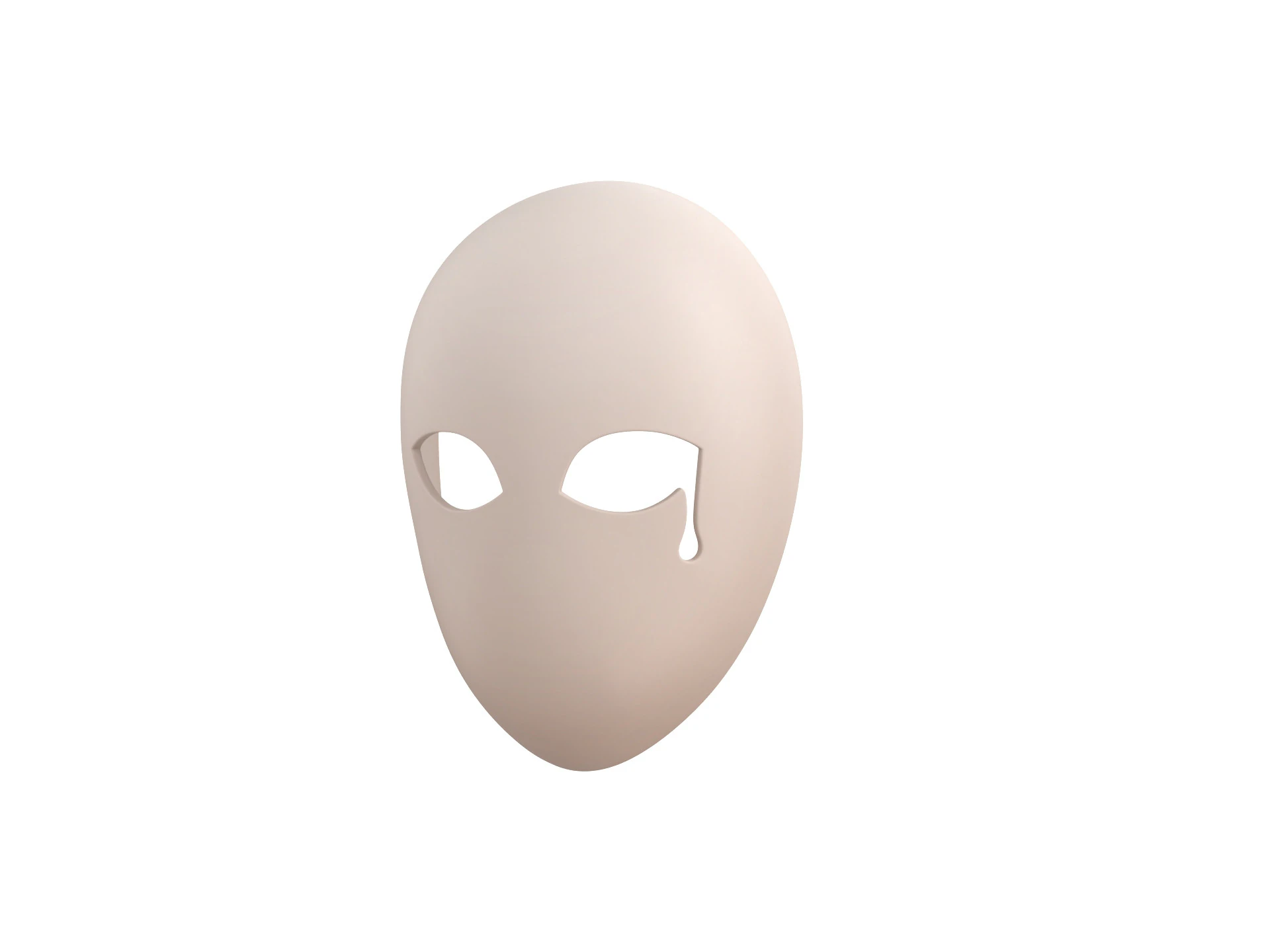 Prop055 Tear Mask 3D Model .c4d .max .obj .3ds .fbx .stl .blend 
