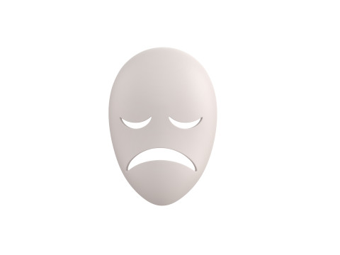 Prop059 Sad Mask Modelo 3D