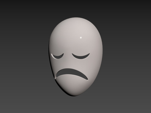 Prop059 Sad Mask Modelo 3D