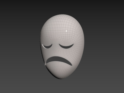 Prop059 Sad Mask Modelo 3D