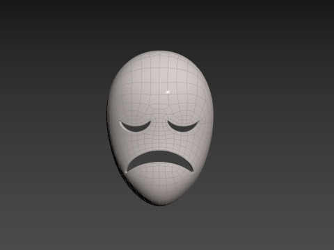 Prop059 Sad Mask Modelo 3D