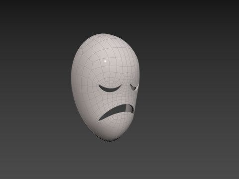 Prop059 Sad Mask Modelo 3D