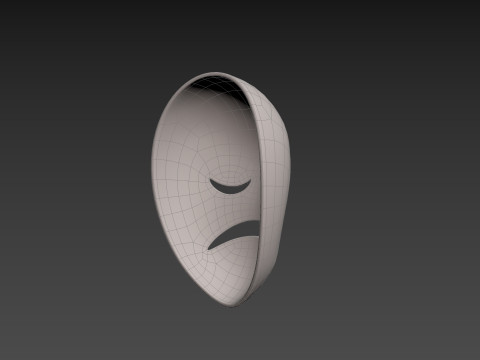 Prop059 Sad Mask Modelo 3D