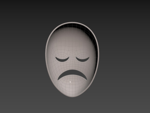 Prop059 Sad Mask Modelo 3D