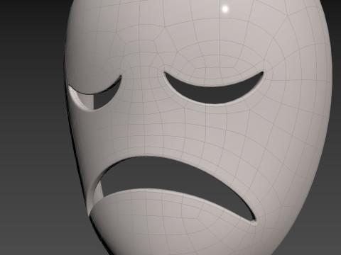 Prop059 Sad Mask Modelo 3D