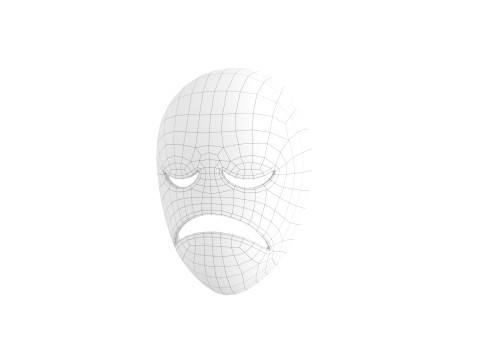 Prop059 Sad Mask Modelo 3D