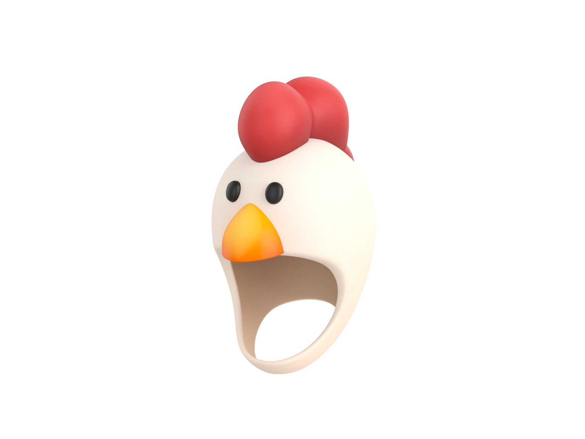 Prop073 Chicken Hat 3D Model .c4d .max .obj .3ds .fbx .stl .blend