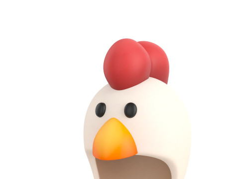 Prop073 Chicken Hat 3Dモデル