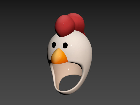 Prop073 Chicken Hat 3Dモデル