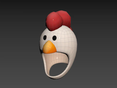 Prop073 Chicken Hat 3D Model