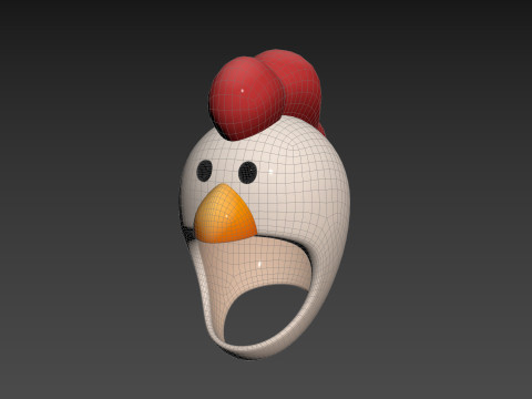 Prop073 Chicken Hat 3Dモデル