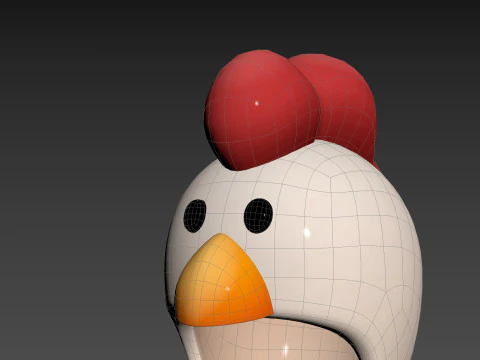 Prop073 Chicken Hat 3D Model